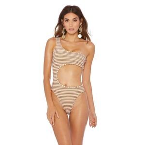 NWT Ellejay Kristin 1pc Striped Swimsuit